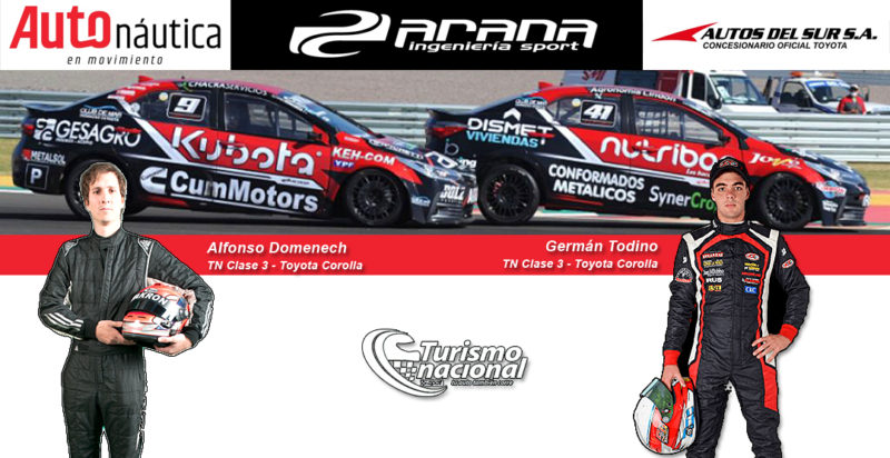 Alfonso Domenech y Germán Todino irán con los Toyota Corolla del Arana Ingeniería Sport